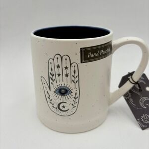 Hand Painted Hamsa Hand Eye Moon Child Coffee Mug Tea Cup New